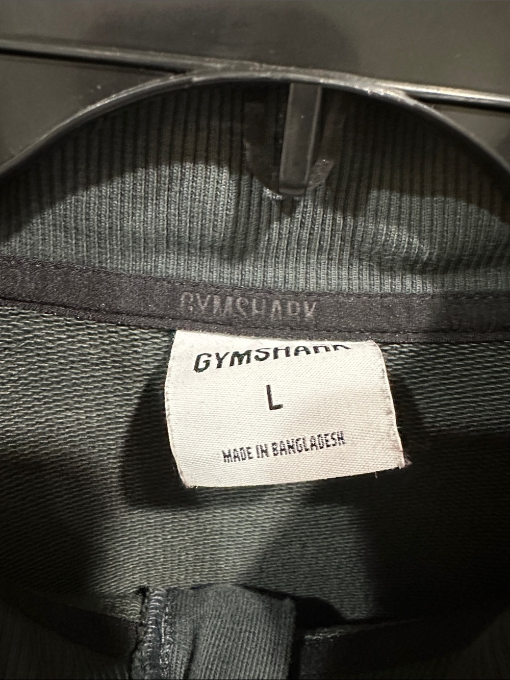 Gymshark Men's Half-Zip Pullover in Charcoal Green - Picture 2 of 3
